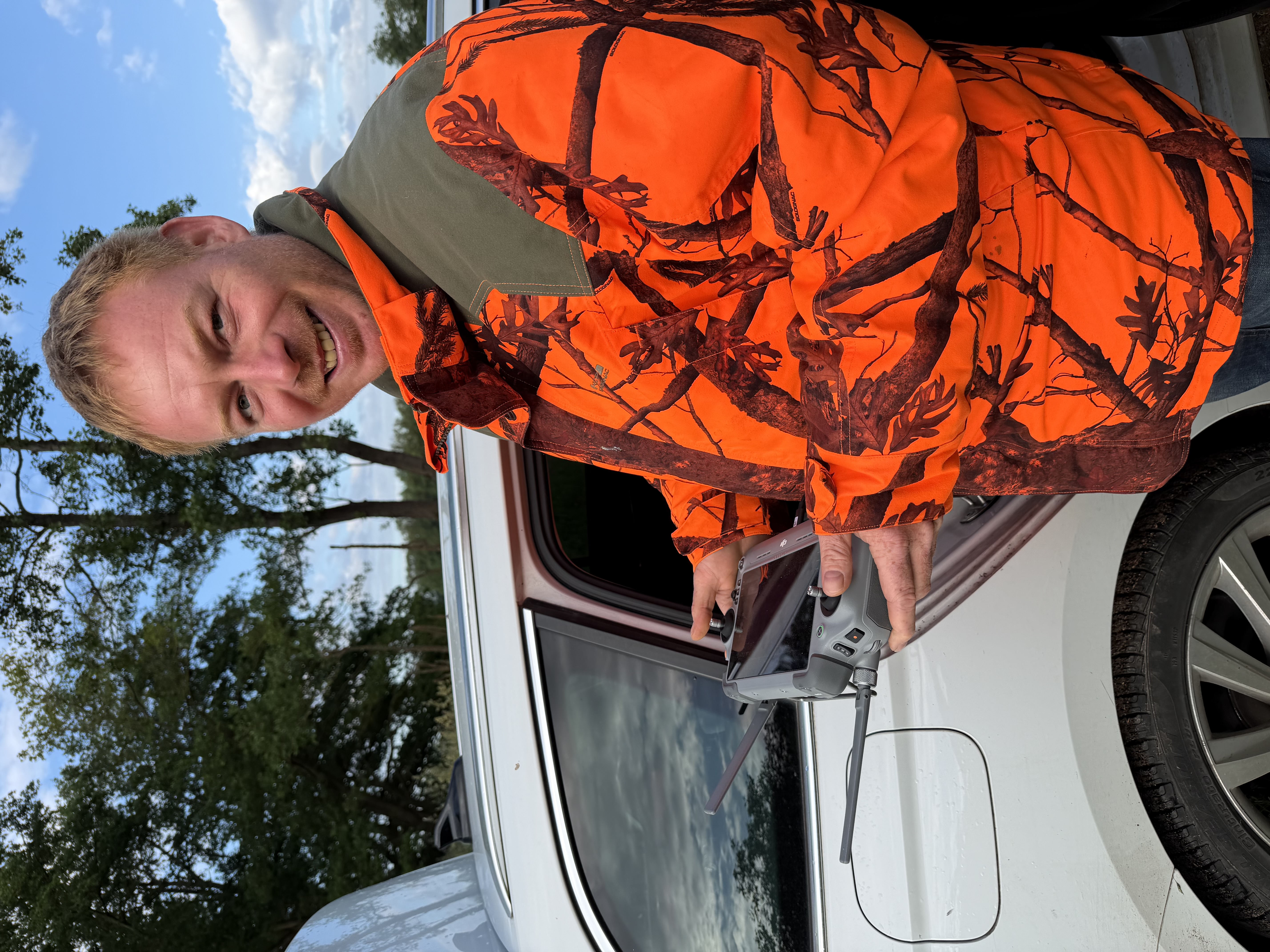 Ronny beim Einsatz mit der Drohne